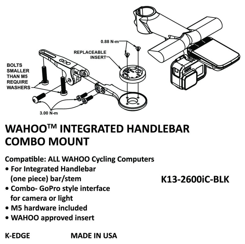K-Edge Integrated Handlebar System Mount (Wahoo Combo) - Image 3